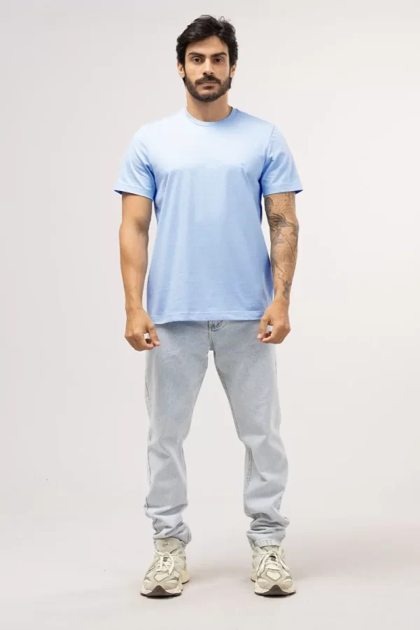 CAMISA BÁSICA LEVE AZUL CLARO - Image 3