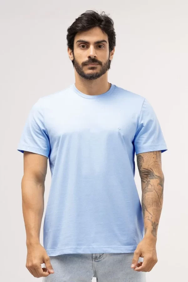 CAMISA BÁSICA LEVE AZUL CLARO