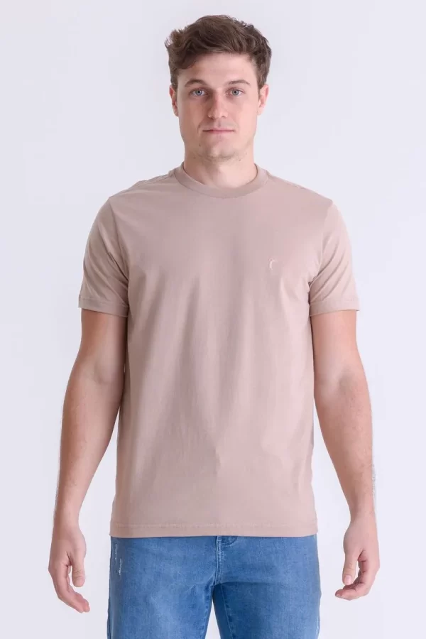 CAMISA BÁSICA LEVE BEGE